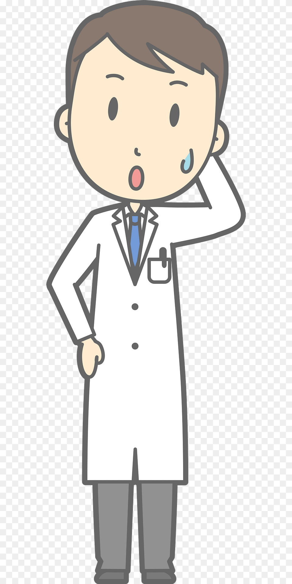 Joel Doctor Makes A Mistake Clipart, Clothing, Coat, Lab Coat, Person Free Png Download
