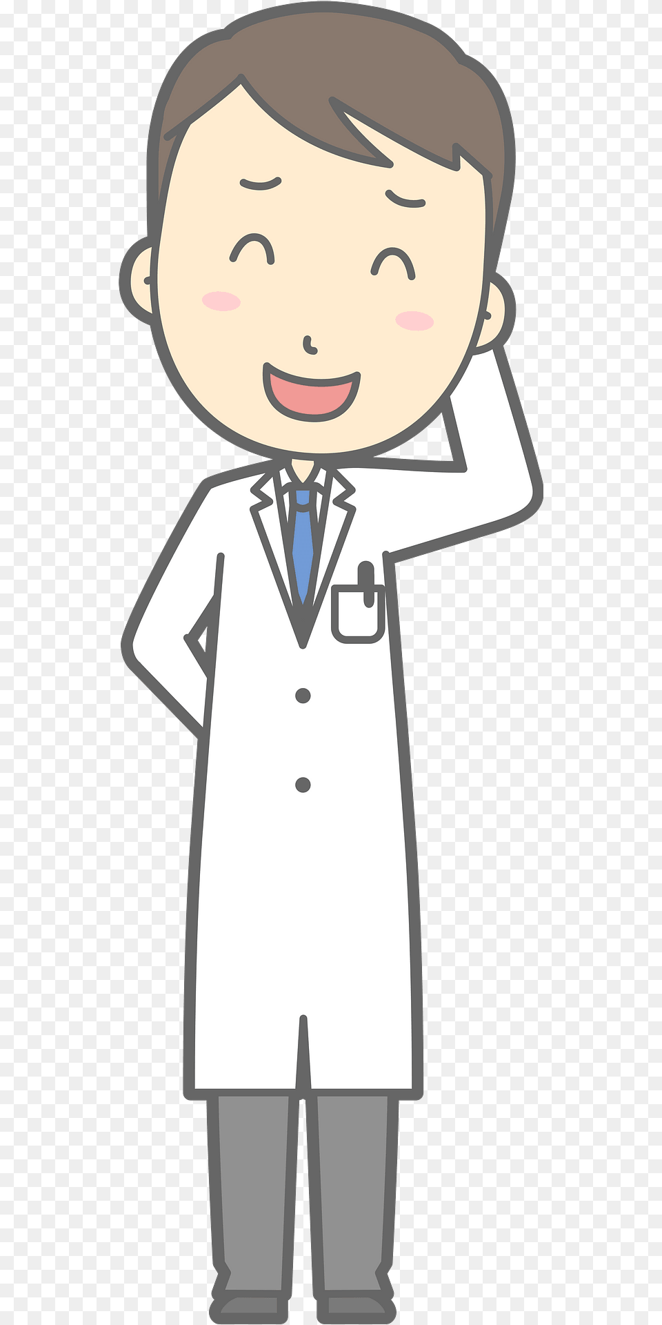 Joel Man Doctor Is Being Shy Clipart, Clothing, Coat, Lab Coat, Person Png