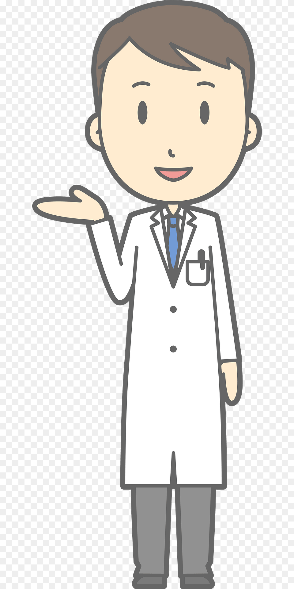 Joel Medical Doctor Acting As Guide Clipart, Clothing, Coat, Lab Coat, Person Free Png