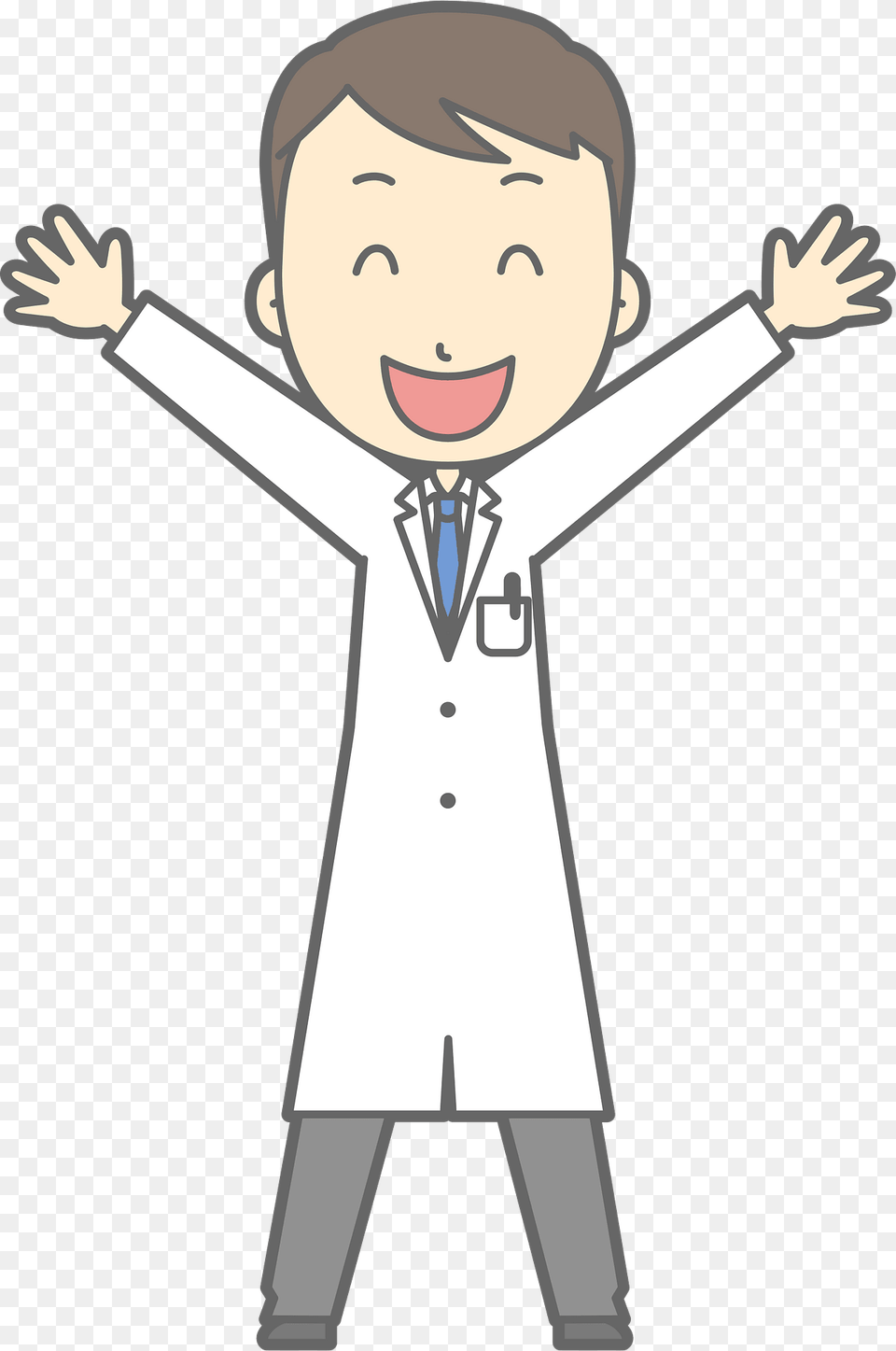 Joel Medical Doctor Is Expressing Joy Clipart, Clothing, Coat, Lab Coat, Face Free Png