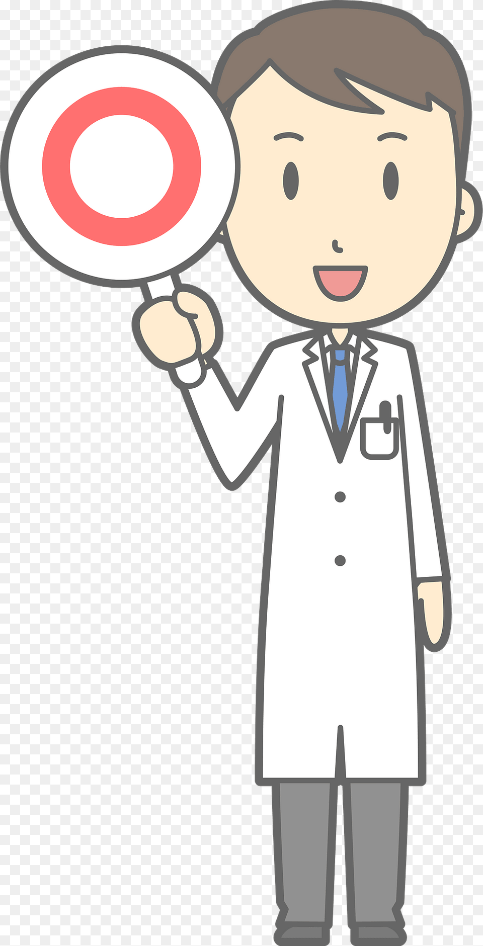 Joel Medical Doctor Is Holding An O Sign Clipart, Clothing, Coat, Lab Coat, Person Png Image