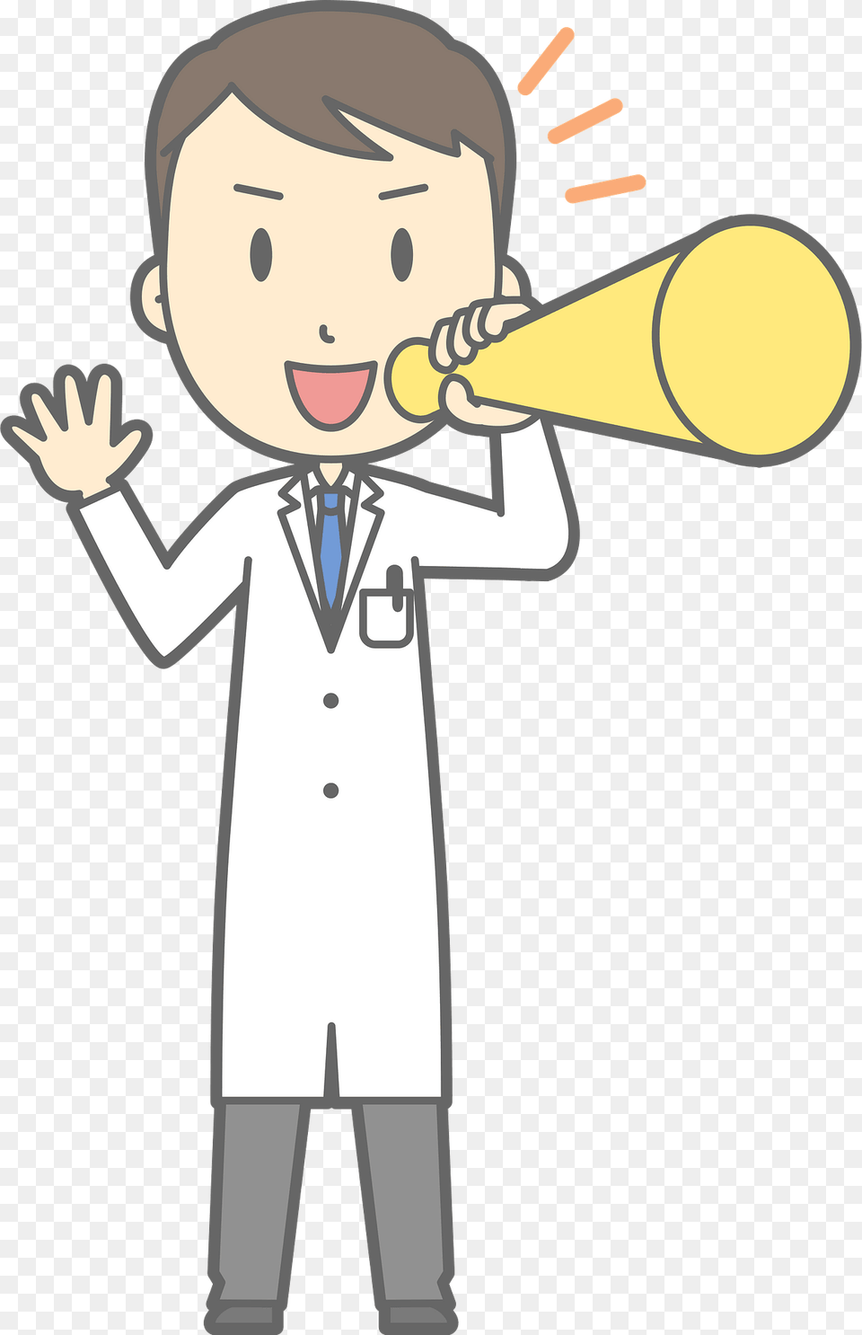 Joel Medical Doctor Is Speaking Into A Megaphone Clipart, Person, People, Sport, Baseball Free Png