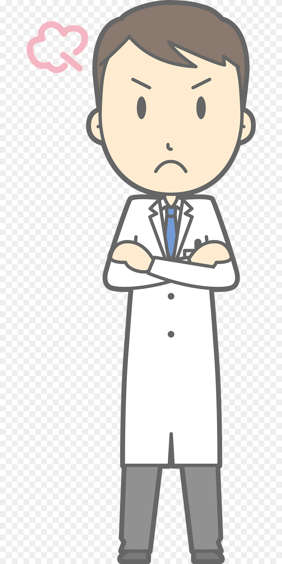Joel Medical Doctor Man Is Angry Clipart, Lab Coat, Clothing, Coat, Book Png Image