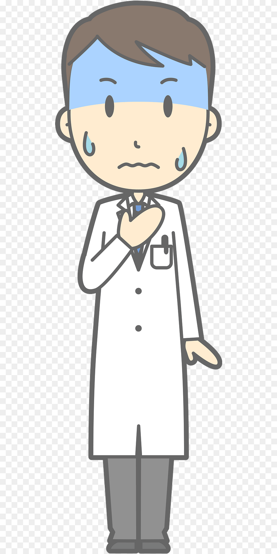 Joel Medical Doctor Man Is Nervous Clipart, Clothing, Coat, Lab Coat, Book Free Png Download