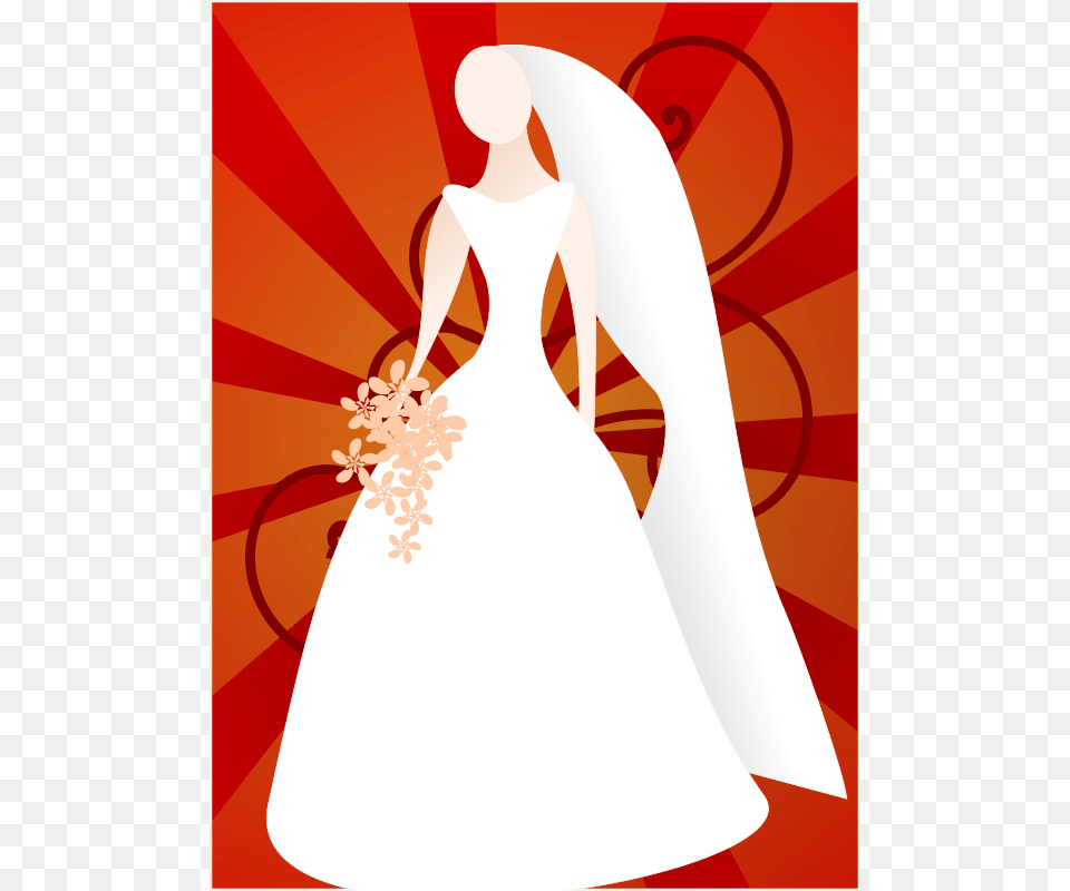 Joelm Red Bride With Sunburst, Formal Wear, Wedding Gown, Clothing, Dress Free Png