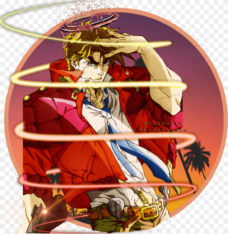 Joestar Josephjoestar Red Swirl Anime Jojosbizarreadventure Kids Next Door Jojo, Book, Comics, Publication, Person Free Transparent Png