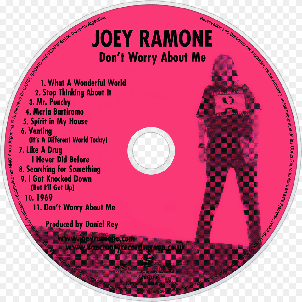 Joey Ramone Don39t Worry About Me Cd Disc Cd, Disk, Dvd, Person, Face Png Image