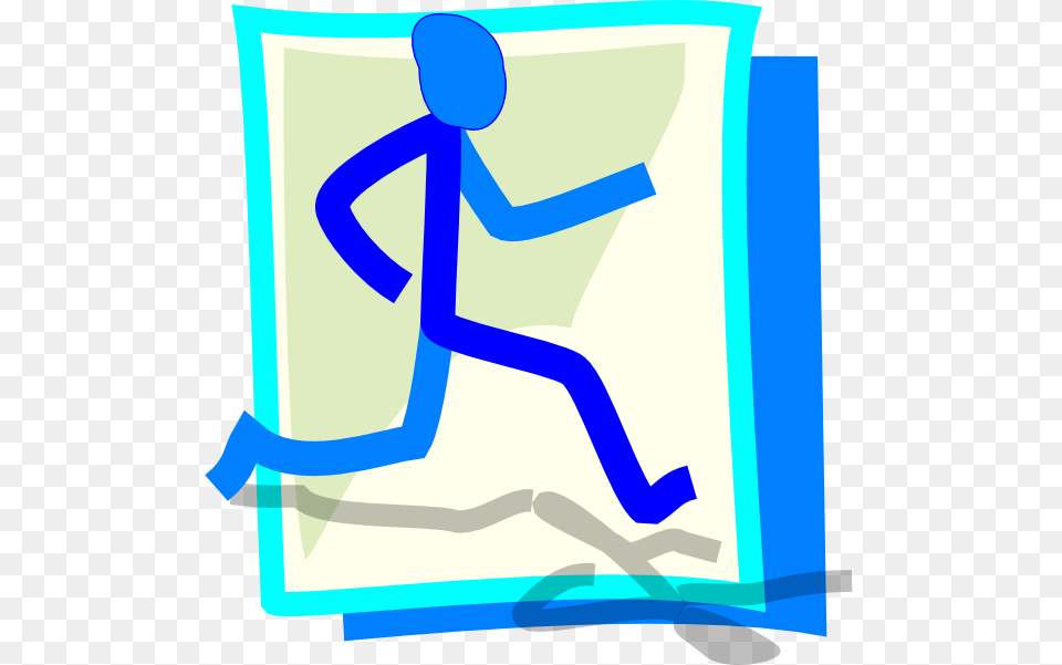 Jog Blue Cartoon Jogging And Clip Art, Text Free Png Download