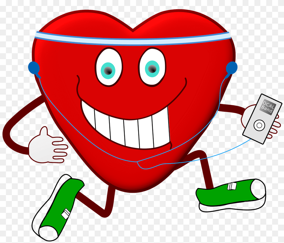Jogging Heart Clipart Free Png Download