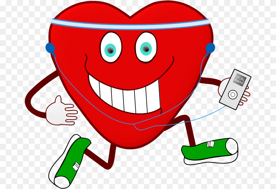 Jogging Heart Heart Exercise Clip Art Free Png