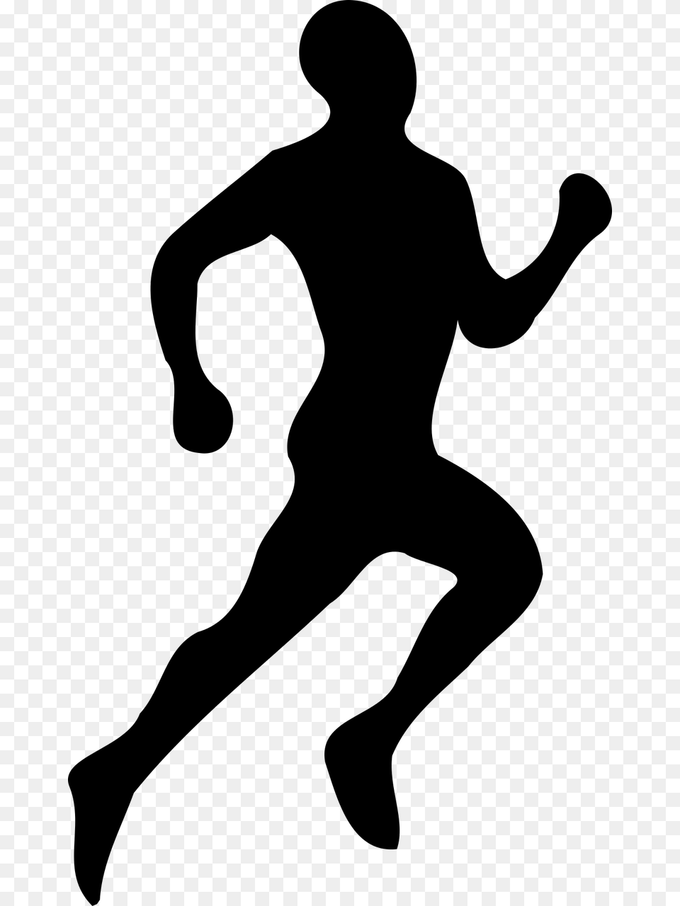 Jogging Pic Cross Country Runner Cartoon, Gray Free Png