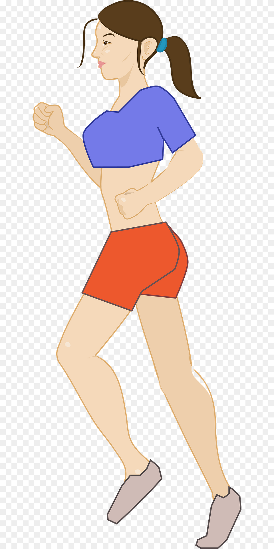 Jogging Woman Clipart, Person, Face, Head, Clothing Free Png