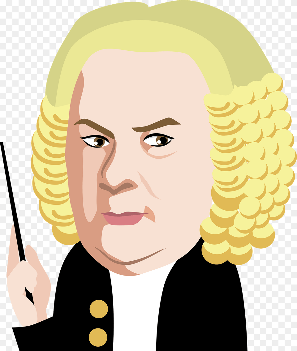 Johann Sebastian Bach Clipart, Portrait, Photography, Face, Person Free Png Download
