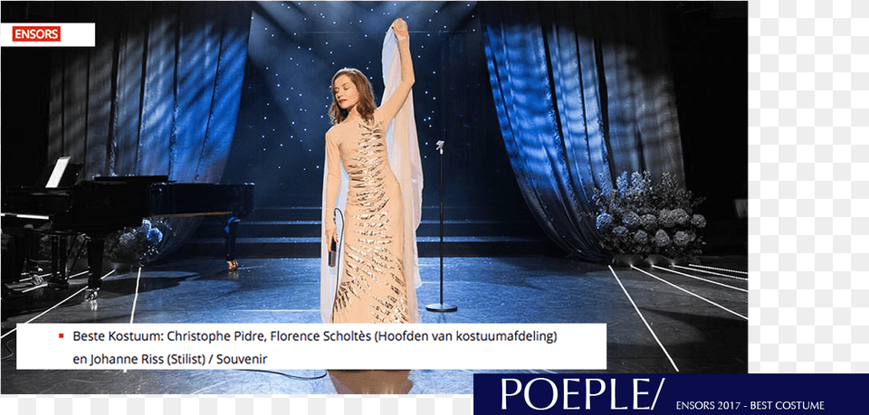 Johanne Riss Wins Best Costume For Quotsouvenirquot Stage, Lighting, Clothing, Dress, Wedding Png