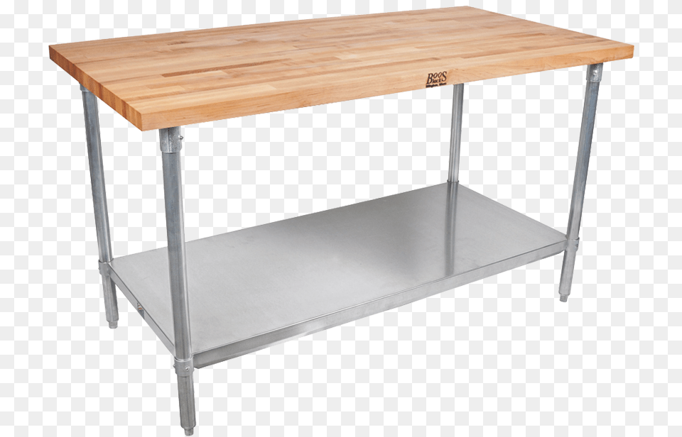 John Boos Jns11 Wooden Work Table Top Galv John Boos Maple Top Work Table, Coffee Table, Desk, Furniture, Dining Table Png Image