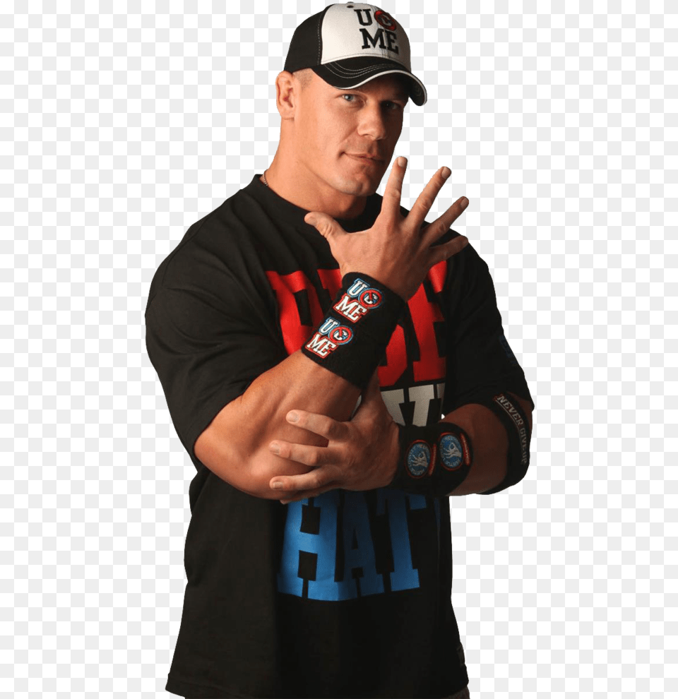 John Cena, Wrist, T-shirt, Person, Hat Free Transparent Png