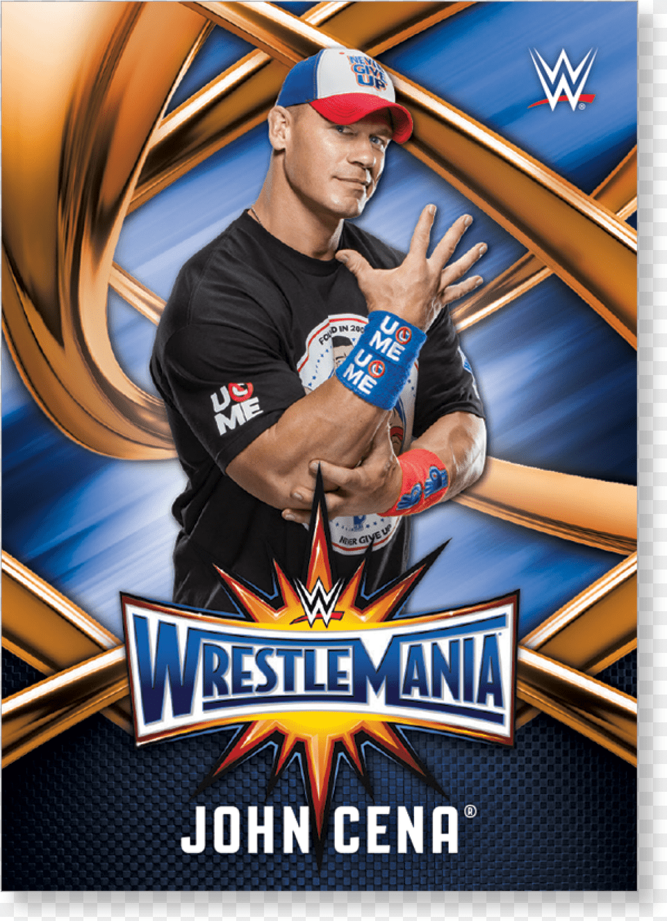 John Cena 2017 Wwe Road To Wrestlemania Wrestlemania John Cena Wrestlemania 2017, Poster, Person, People, Hat Free Png Download