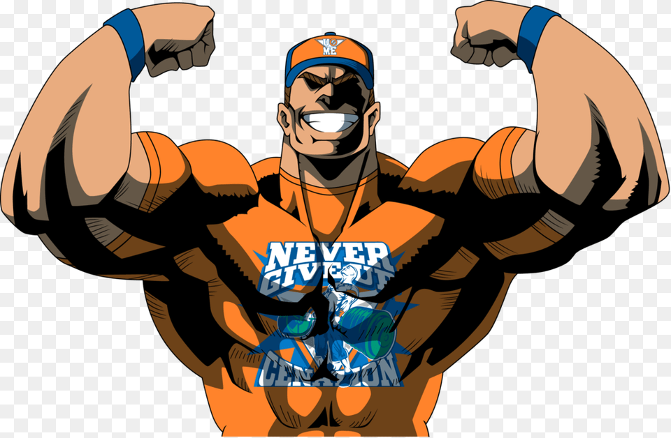 John Cena All Might, T-shirt, Clothing, Person, Man Free Png