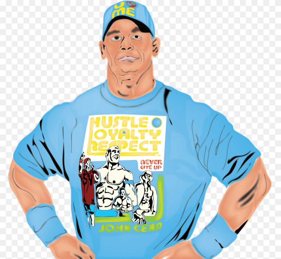 John Cena By, T-shirt, Publication, Hat, Comics Png Image