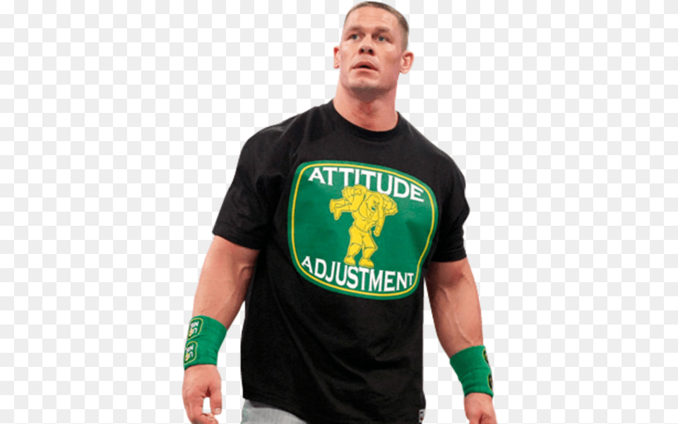 John Cena John Cena Attitude Adjustment, T-shirt, Clothing, Shirt, Person Free Png