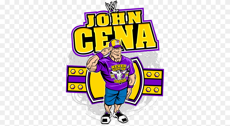 John Cena Logo John Cena New Logos, T-shirt, Clothing, Person, Shorts Free Transparent Png