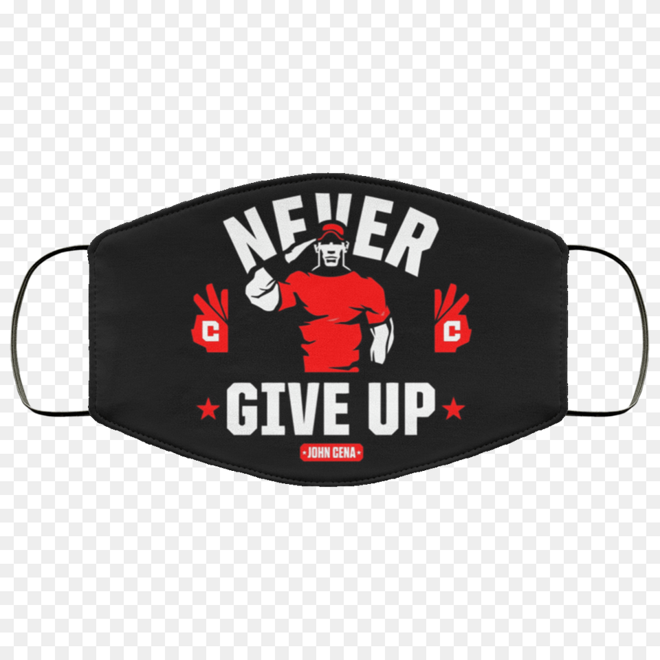 John Cena Never Give Up Cloth Face Mask Boxing, Accessories, Man, Male, Person Free Png Download