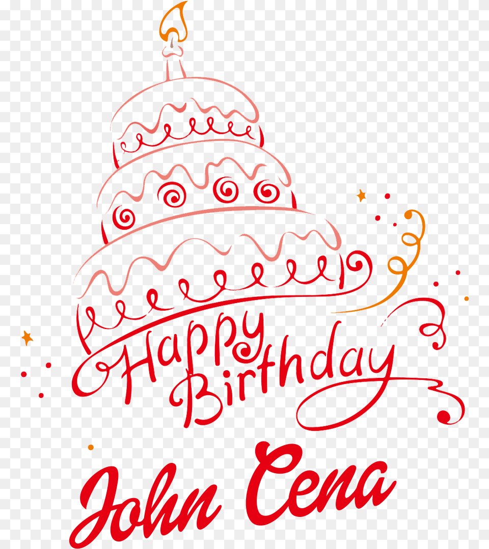 John Cena Transparent Images Happy Birthday Robinson Cake, Text Free Png