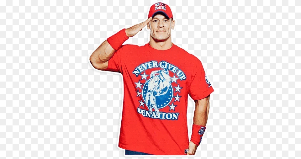 John Cena Whatsapp Stickers John Cena Shirt Never Give Up, Baseball Cap, Cap, Clothing, Hat Free Png Download