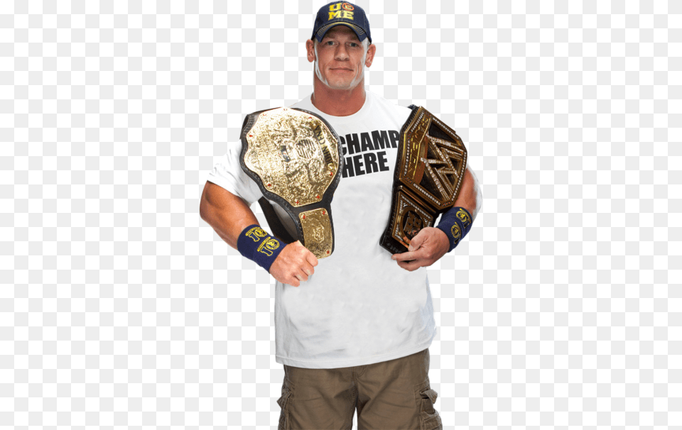 John Cena With 3 Belts, Glove, Clothing, Person, Man Free Png Download