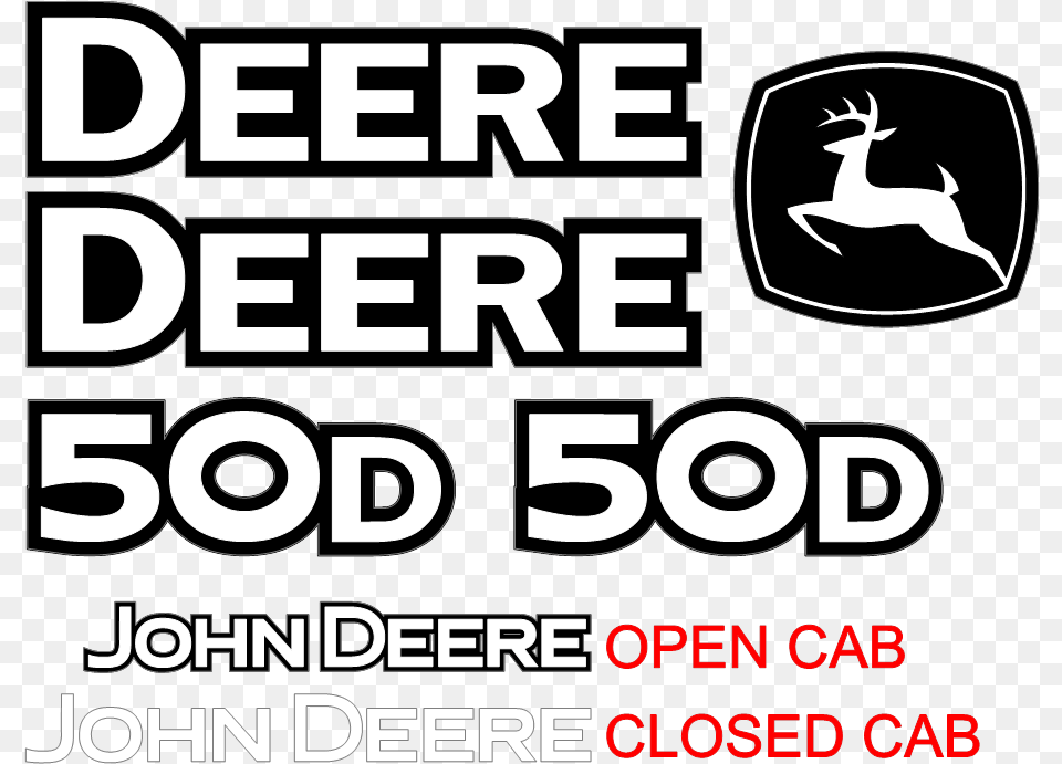 John Deere 50d Logo, Advertisement, Poster, Scoreboard, Symbol Free Png