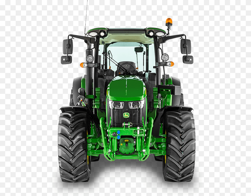 John Deere 5r 2018 Front View Of John Deere Tractor, Vehicle, Transportation, Wheel, Machine Free Png Download