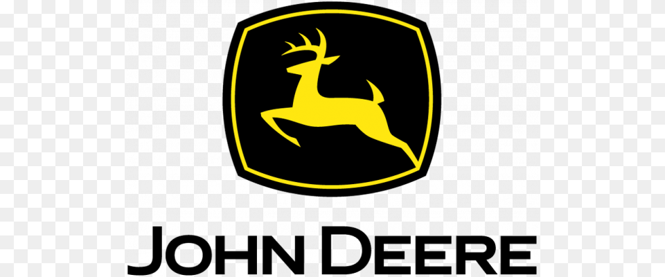 John Deere Construction Equipment John Deere Construction John Deere Logo Black And Yellow, Symbol, Emblem Free Png Download
