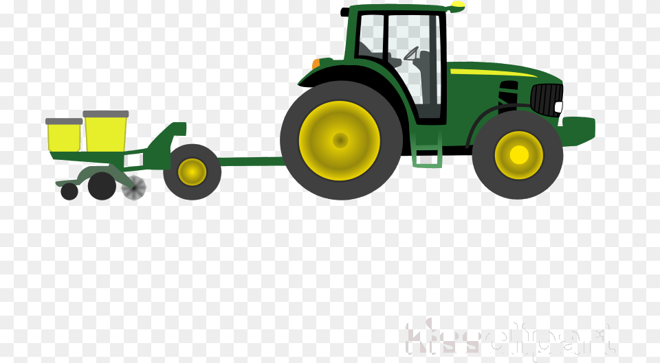 John Deere Farm Tractor Clipart Agricultural Machinery Tractor John Deere, Vehicle, Transportation, Grass, Plant Free Transparent Png