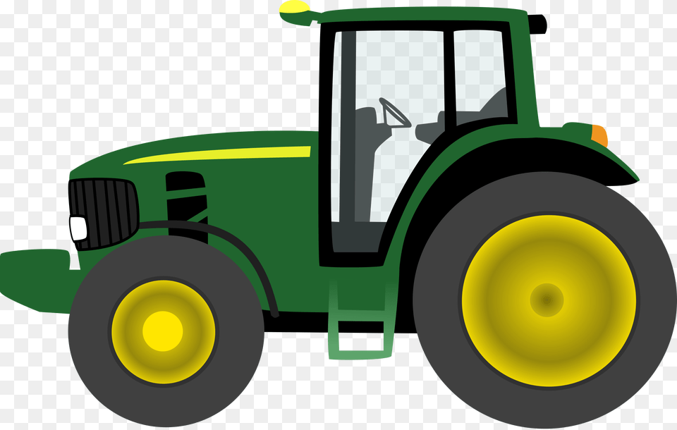 John Deere Green Tractor Clip Tractor, Transportation, Vehicle, Bulldozer, Machine Free Png