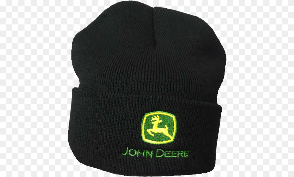 John Deere Knit Beanie Black John Deere, Cap, Clothing, Hat, Baseball Cap Png