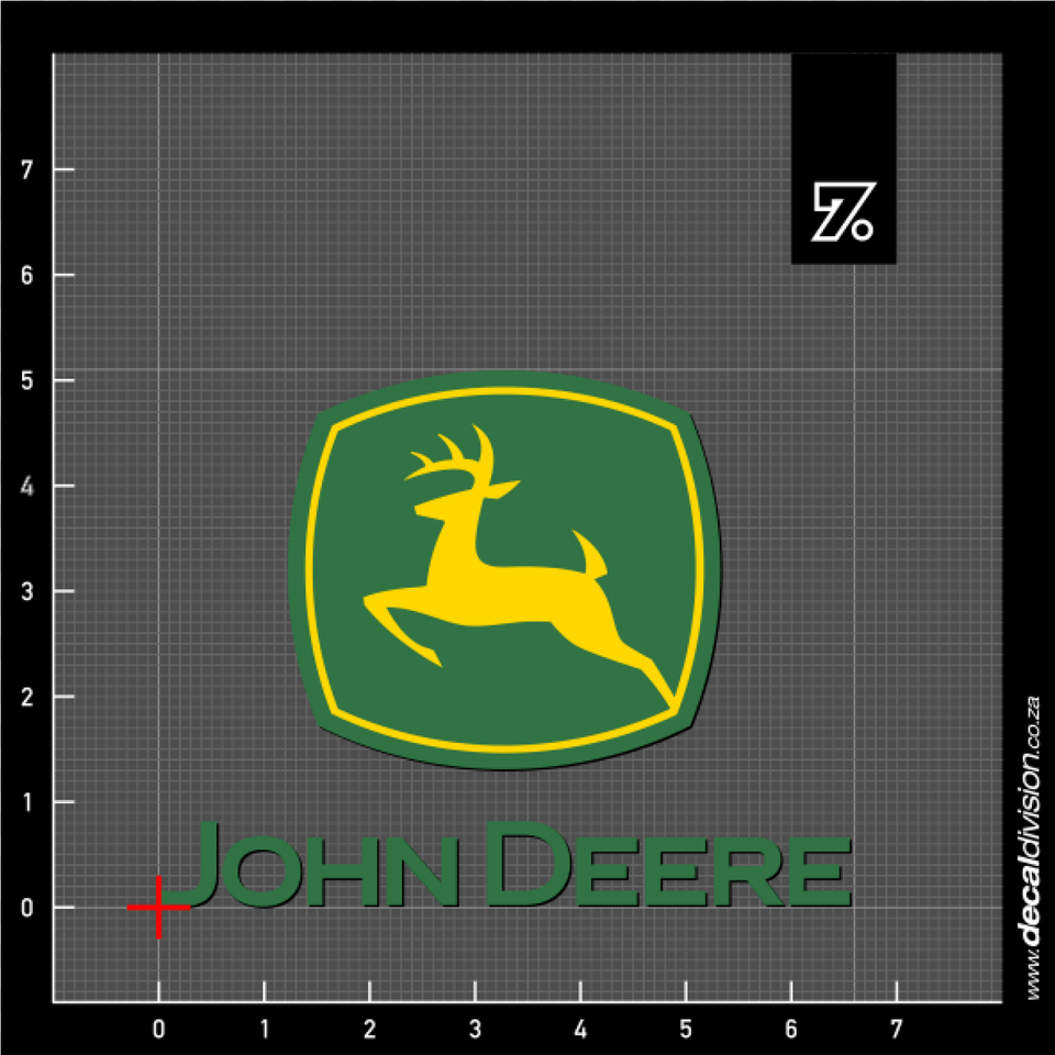 John Deere Logo Sticker John Deere Logo Stickers Vw Amarok Ultimate Vinyl, Symbol, Vehicle, Car, Coupe Png