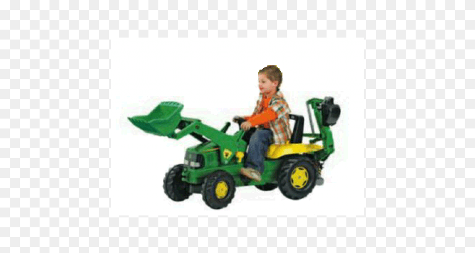 John Deere Premium Tractor With Loader Excavator Cp Ebay, Plant, Grass, Lawn, Boy Png Image