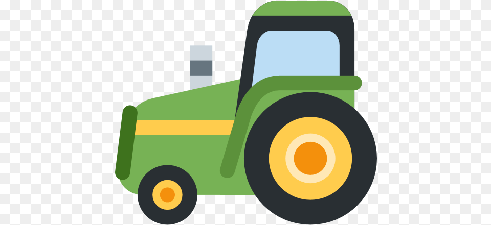 John Deere Tractor Emoji Agriculture Farm Tractor Tractor Emoji, Grass, Plant, Device, Lawn Free Png Download