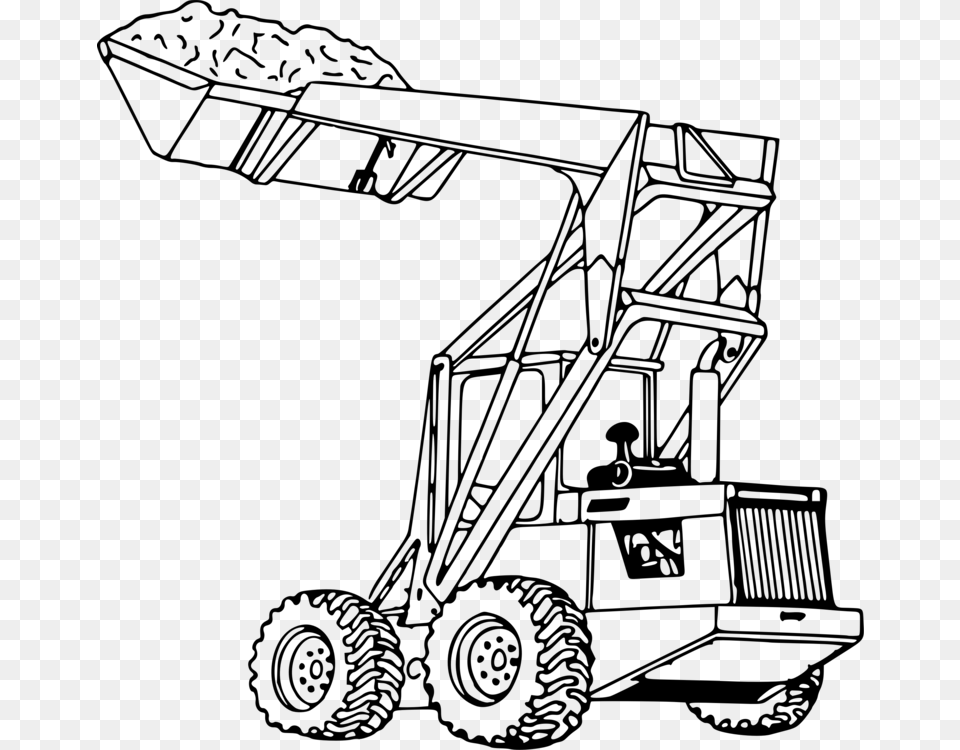 John Deere Tractor Loader Coloring Book Heavy Machinery Omalovnky Stavebn Stroje, Gray Free Png Download