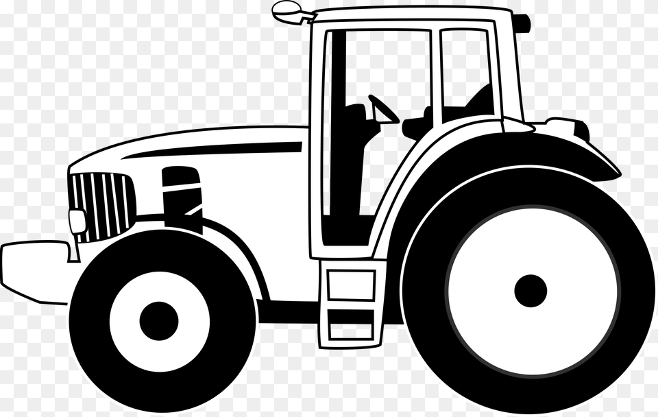 John Deere Tractor Sticker Wall Decal Outline Of A John Deere Tractor, Transportation, Vehicle, Bulldozer, Machine Free Transparent Png
