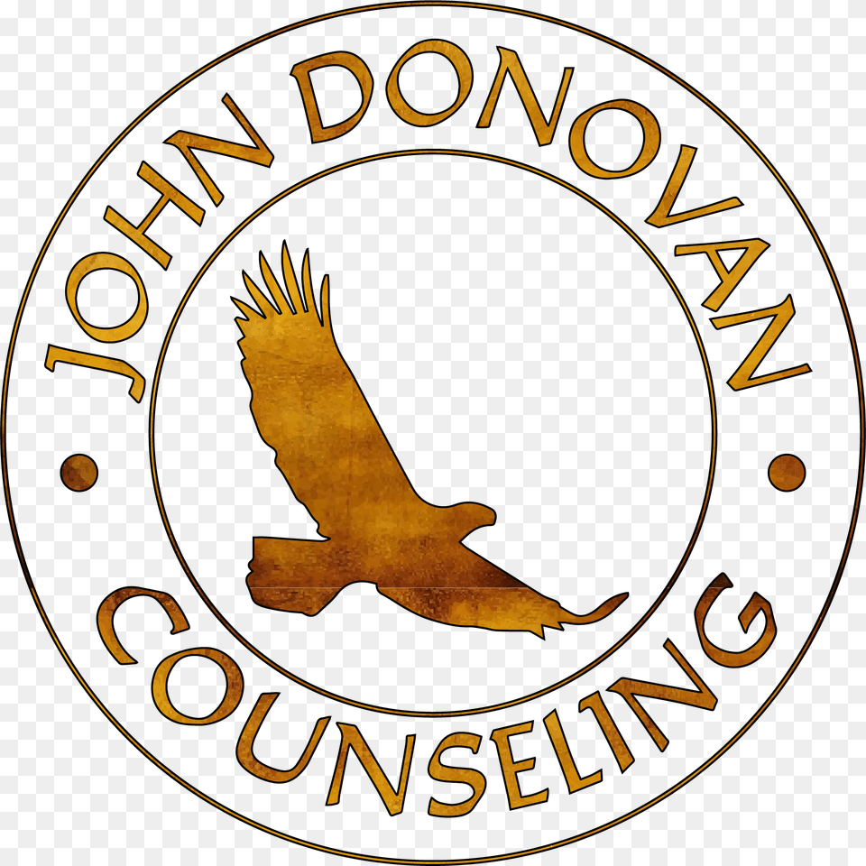 John Donovan Dark Texture Circle Logo Emblem, Badge, Symbol, Animal, Bird Free Png Download