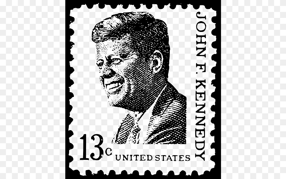 John F Kennedy Stamp, Postage Stamp, Adult, Male, Man Free Png