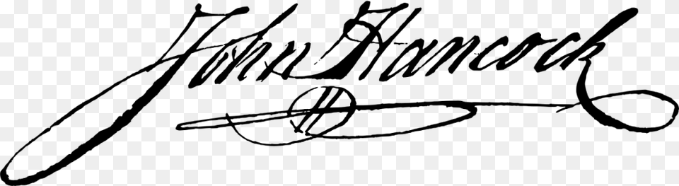 John Hancock Signature, Gray Png