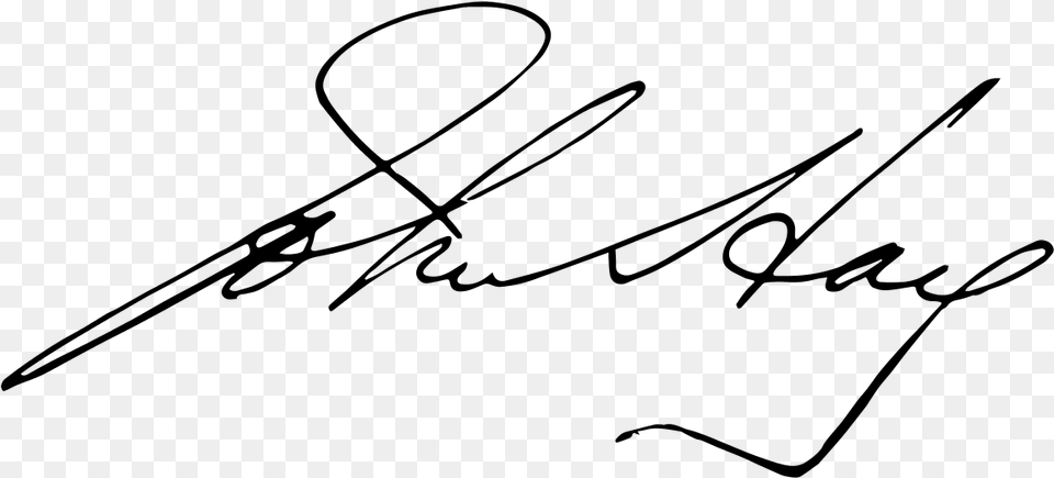 John Hay Signature, Gray Free Png Download