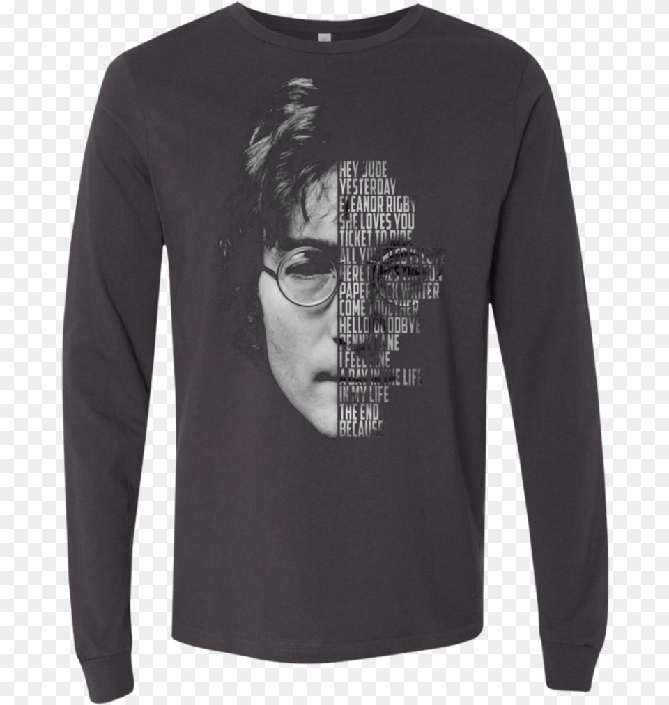 John Lennon 3501 Men S Jersey Ls T Shirt T Shirt, T-shirt, Sleeve, Long Sleeve, Clothing Free Transparent Png