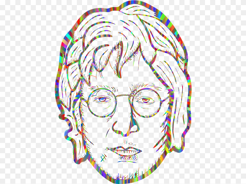 John Lennon Beatles Portrait Line John Lennon Cartoon Drawing, Photography, Face, Head, Person Png