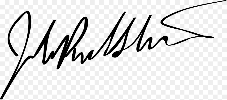 John Paul Signature, Gray Free Png