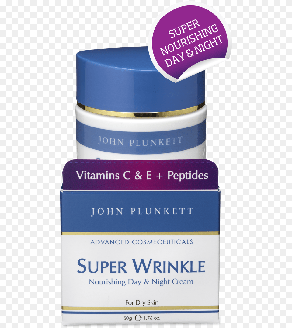 John Plunkett Super Wrinkle Cream 50g Jar Cosmetics, Bottle, Lotion, Dynamite, Weapon Free Png Download