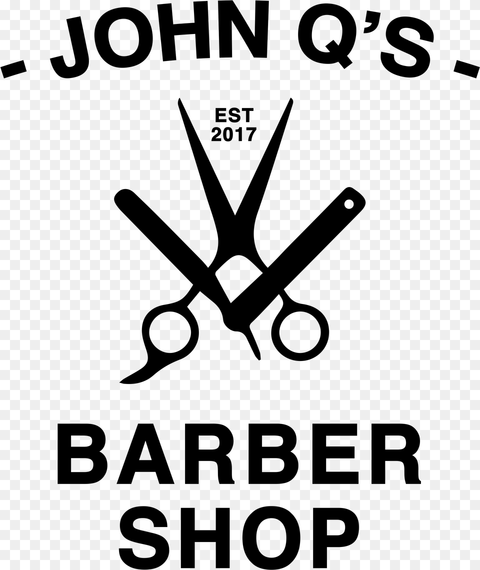 John Qquots Barber Shop Calligraphy, Gray Free Transparent Png