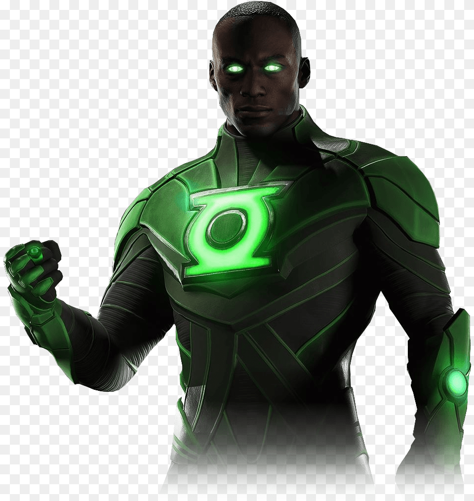 John Stewart Injustice, Green, Adult, Male, Man Png